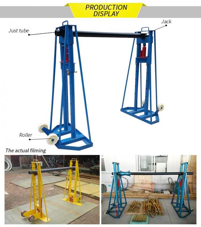 300 KN Max Load Wire Reel Stands , Wire Pulling Tools For Releasing Cables