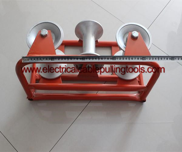 1T Rated Load Electrical Cable Pulling Tools Tri Roller Corner Cable