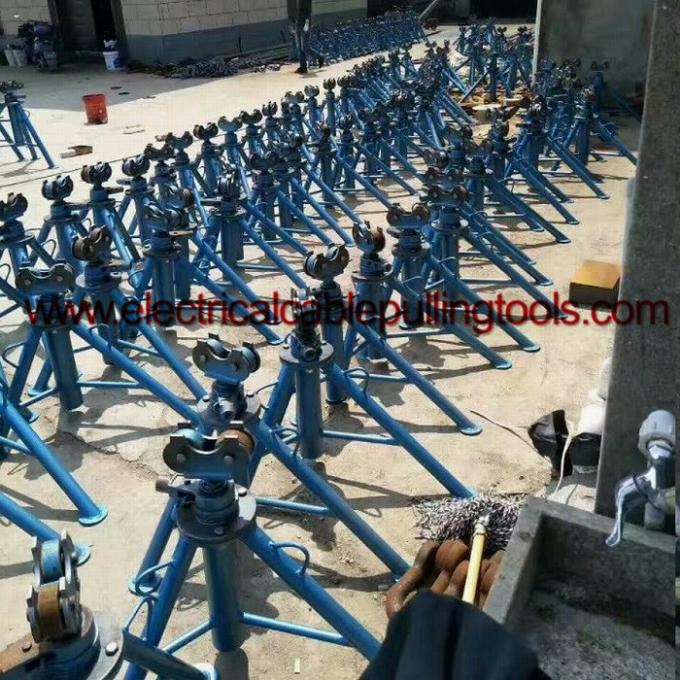 Mechanical Electrical Cable Pulling Tools Adjustable Cable Drum Liting Jack Stands / Simple Reel