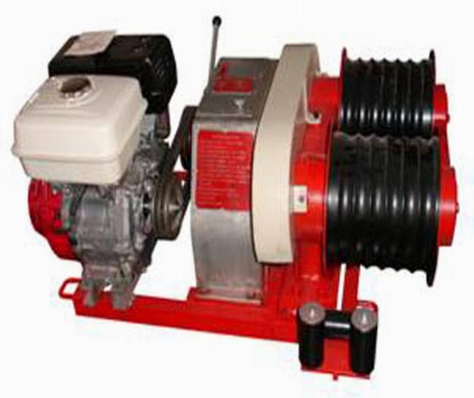 Honda Gasoline Engine Powered Winch 5T With Two Cable Drums For Wire