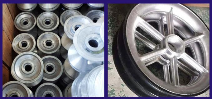 Aluminum Wheel Rubber Transmission Stringing Blocks Pulley Sheaves OEM 80x50 0