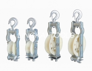 Skyward And Hooked Conductor Wire Rope Pulley Stringing Sitting And Hanging Type Dual-Use Stringing Block