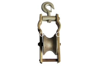 SHC Model 1T Universal Hook Style Stringing Pulley Block For Aerial Cable