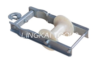 Aerial Cable Stringing Roller With Hook , Nylon Cable Pulley Stringing Block