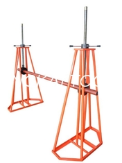 Foot Brake Hydraulic Cable Drum Stand Easy Move With Trapezoidal Structure
