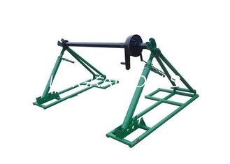 1000 KN Torque Integrated Cable Reel Stand Colored With Disc Tension Brake