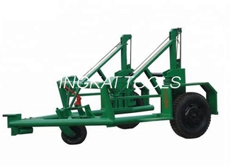 100 KN Green Underground Cable Tools , Easy To Move Cable Spool Trailer