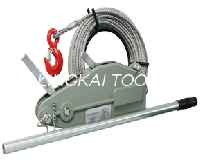 4 T Manual Cable Pulling Winch Machine / Tirfor Winch With 20M Wire Rope