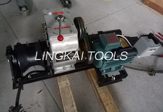 Portable 3 Tons Power Cable Winch Puller With Electric Engine In Power Line Construction