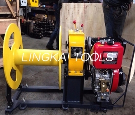 3 Ton Cable Winch Puller / Cable Powered Wire Rope Pulling Winch In Line Construction