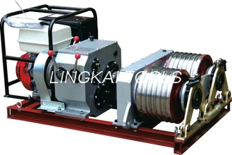 Double Drum 50KN Motorized Winches Of Transmission Line Construction Equipment