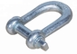 Anchor Chain U Type Shackle , Screw Pin Anchor Shackle For Connect Wire Rope