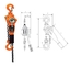 3 Ton Capacity Lever Chain Other Construction Tools Lifting Hoist Lever Block