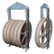 822mm Large Diameter Transmission Overhead Cable Roller Nylon Sheave Block Pulley With Three Wheels