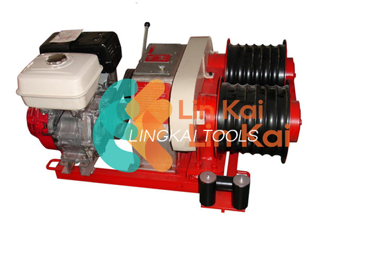 Diesel Engine 9KW Three Tons Dual Bull Wheel Winch Tower Erecting Equipment